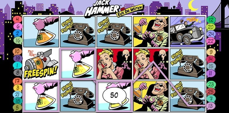 Jack Hammer es encontrado usualmente entre las mejores aplicaciones de tragaperras Android