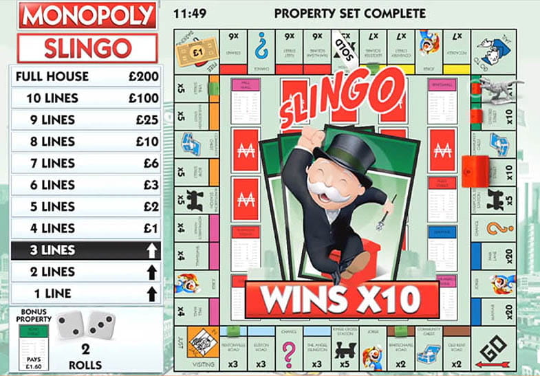 El Monopoly Slingo de Slingo Originals