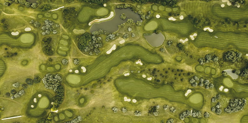 Toma Área de un Campo de Golf Profesional