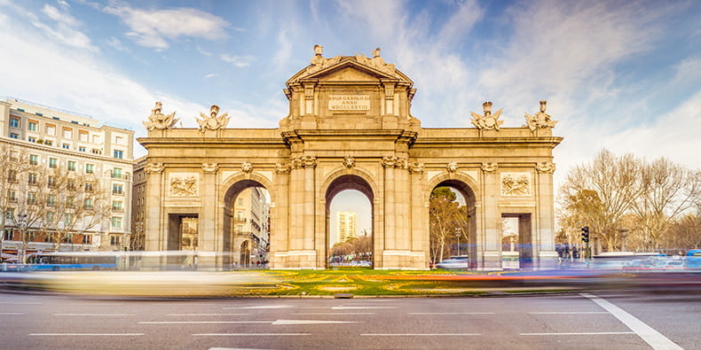 La puerta de Alcalá en Madrid. 