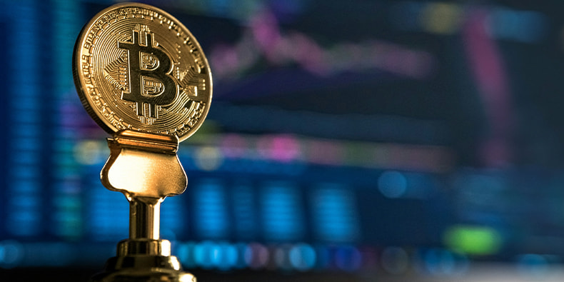 Moneda Bitcoin para usar en un crypto casino online. 